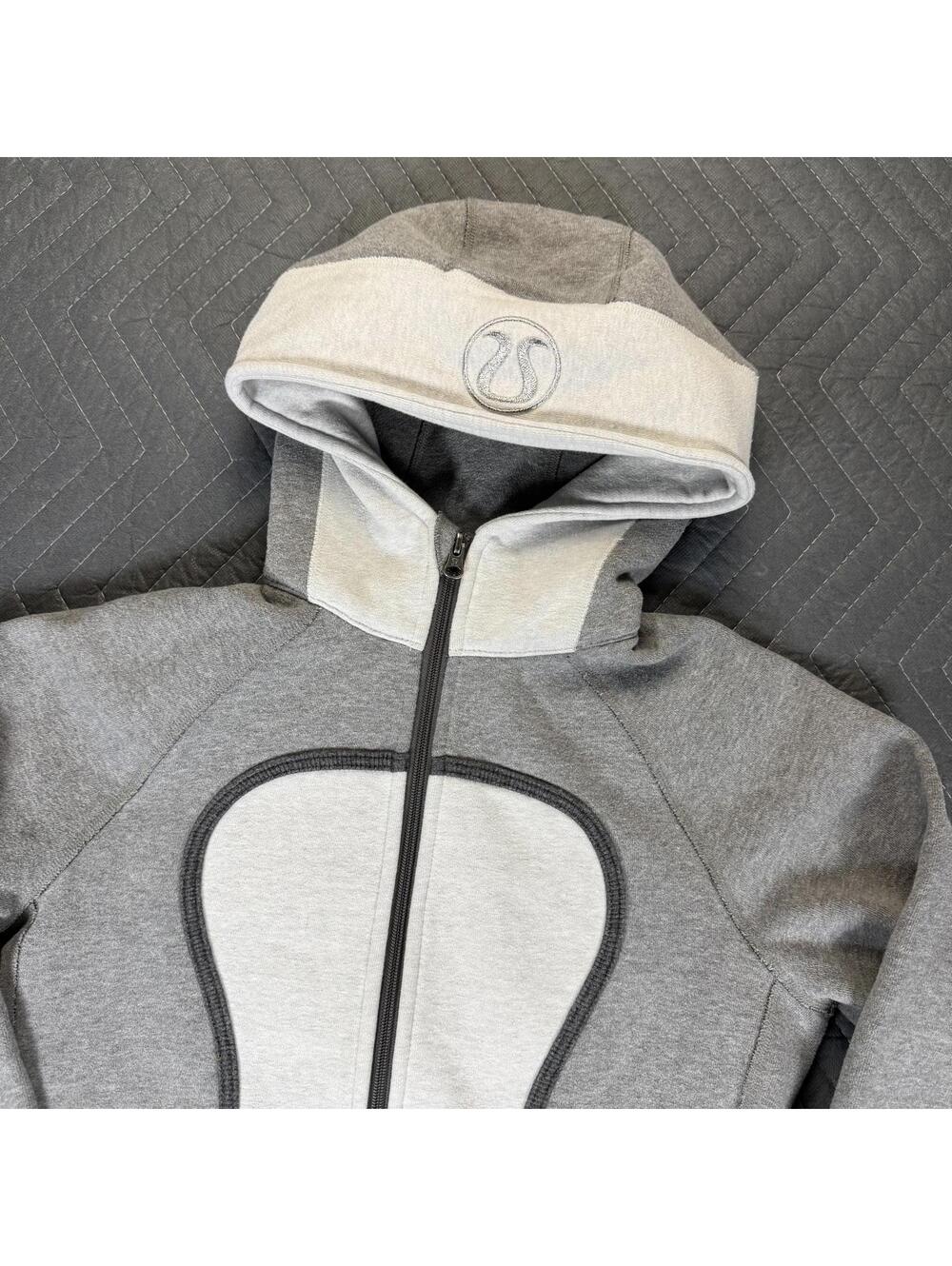 Lululemon Scuba Full Zip Hoodie Grey Size 6 - Picture 2 of 6